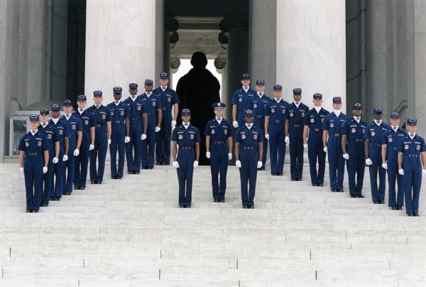 The U.S. Air Force Presidential Honor Guard Drill Team