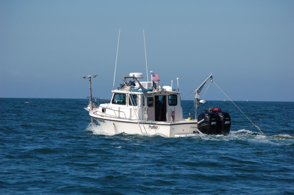 Workers in action on the R/V Rafael ca. 2010