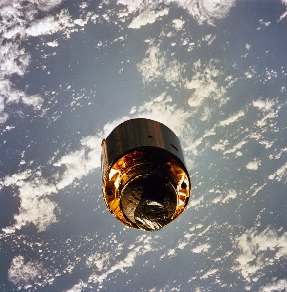 1992 - The 4.5 ton satellite was successfully snared by three astronauts on a third EVA. The three hand-grabbed the errant satellite, pulled it into the cargo bay, and attached a boost-given perigee s...
