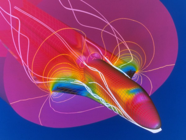 1991 - Computational Fluid Dynamics look at Space Shuttle flow