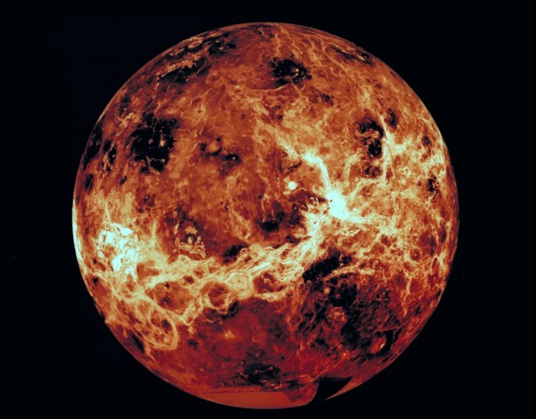 1991 - This global view of the surface of Venus is centered at 270 degrees east longitude.