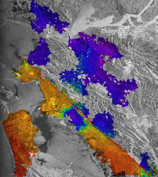 Hayward Fault, California Interferogram