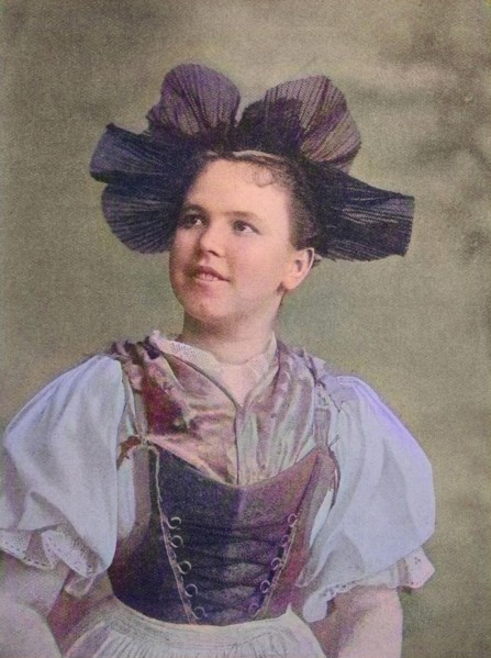 Girl in the traditional costume of Meran