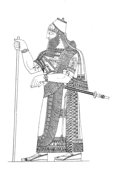 Assyrian king in full regalia