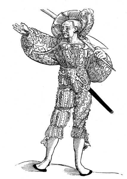 Landsknecht with halberd
