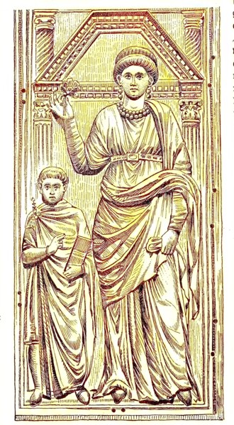 Galla Placida and her son Valentinian III