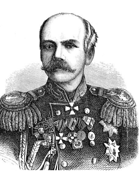 Konstantin Petrovich von Kaufman (* 19 Februaryjul./ 3 March 1818greg.; † 4 Mayjul./ 16 May 1882greg.) was a general of the Russian Army  /  Konstantin Petrowitsch von Kaufman (* 19. Februarjul./ 3. M...