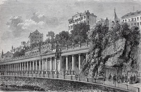 The mill well colonade in Karlovy Vary