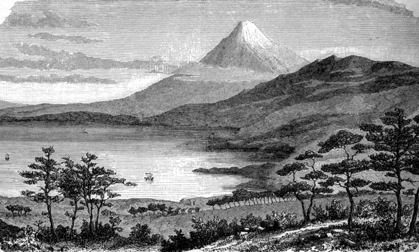 Fujijama mountain in Japan in 1880