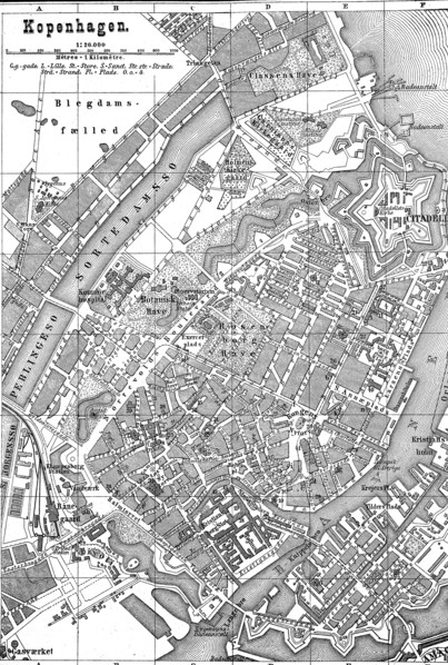 City map of Copenhagen