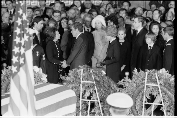 President Nixon at funeral