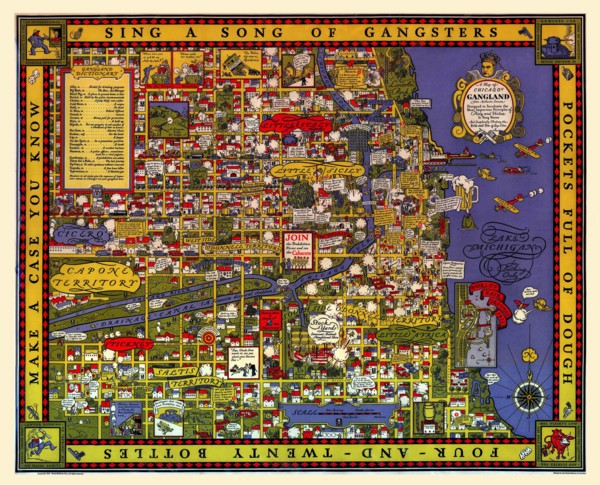 Map of Chicago's Gangland
