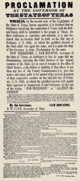 Proclamation by the Governor of the State of Texas