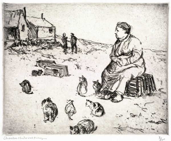 Mrs. Dexter on lobster trap