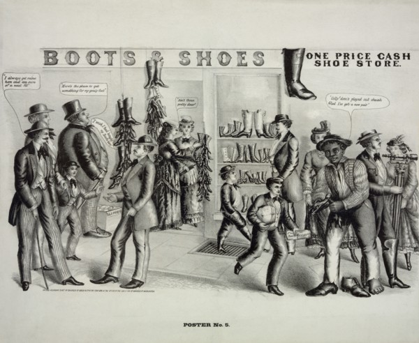 boots & shoes, one price cash shoe store