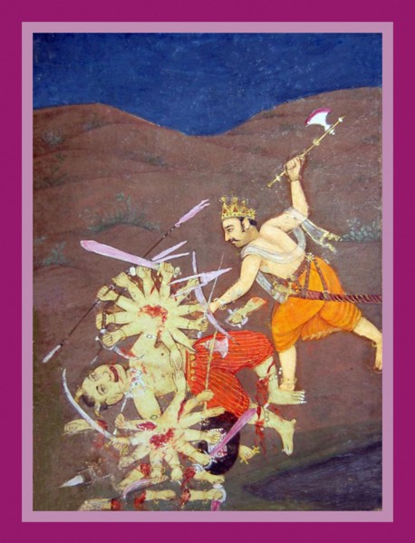 Parashurama, or Rama with the axe, the sixth avatar of Vishnu