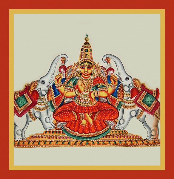 Armed goddess Laksmi