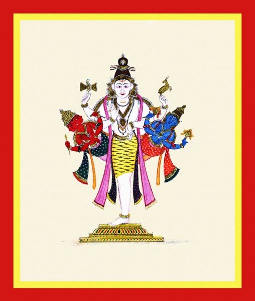 Shiva, dressed in a tiger skin