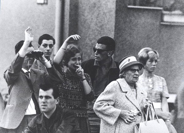 Berlin, October 1961. Tears In West Berlin. A Young Couple In West Berlin Looks Across the Dividing
