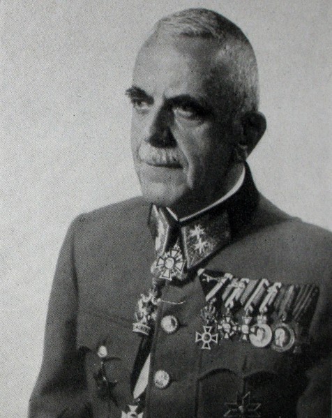 Croatian general Vladimir Laxa in the Croatian Home Guard uniform ca. 1941-1942