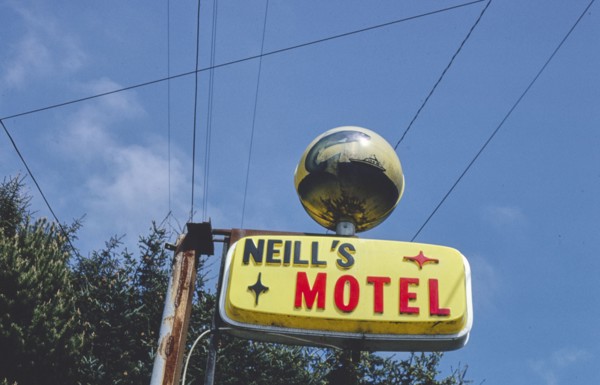1980s United States -  Neill's Motel sign
