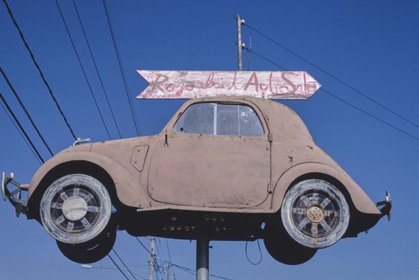 1980s United States -  Razorback Auto Sales sign