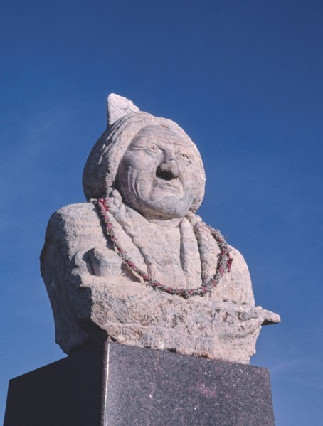 1980s America -   Sitting Bull Monument, Route 1806, Mobridge, South Dakota 1987