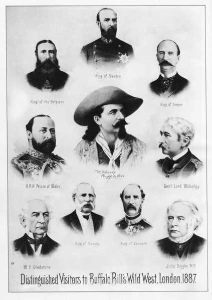 Buffalo Bill Poster, Distinguished visitors Gentlemen to Buffalo Bill's Wild West, London 1887