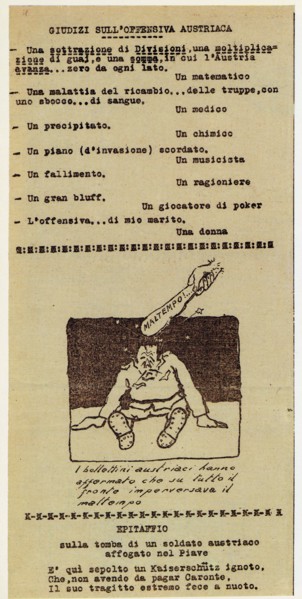 Judgments on the Austrian offensive
