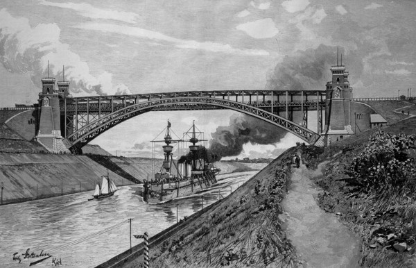 The High Bridge At Levensau Near Kiel Over The Kiel Canal