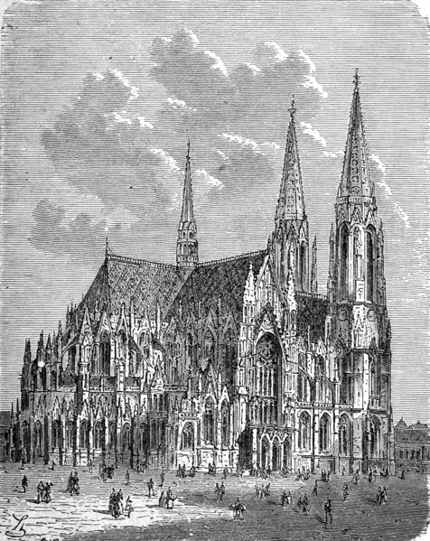 The Votive Church In Vienna In 1890