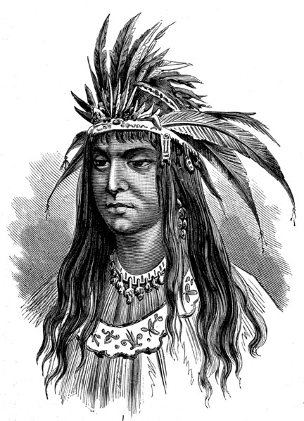 Native American Woman From A Tribe Of Plains Indians