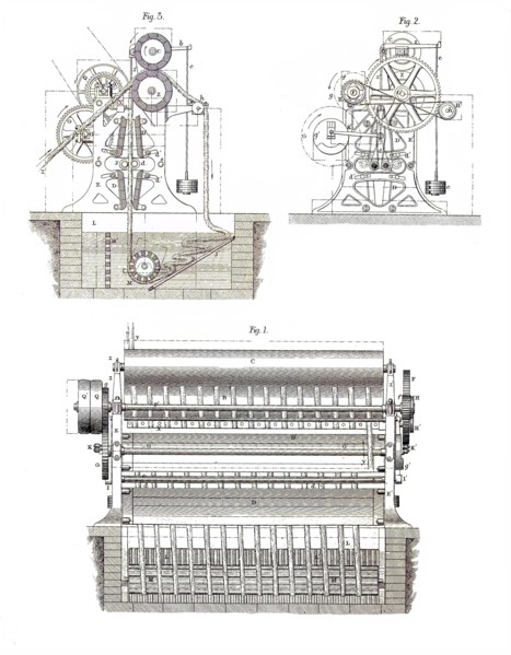 Drawing Of A Washing Machine For Woven Fabrics