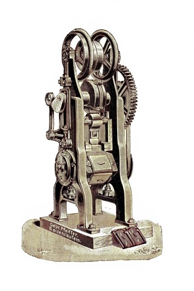 A Revolver Folding Tile Press By Gebr. Pfeiffer