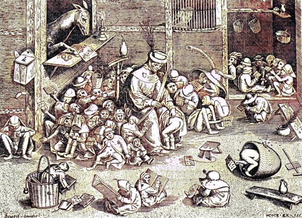 Satirical Representation Of A School Scene