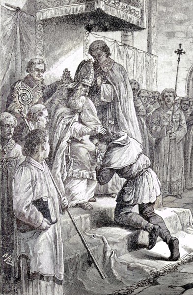 St Baldom Is Given The Consecration Of The Sacred Geodesy