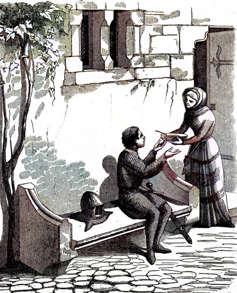An Errant Knight In The Middle Ages Obtained From A Woman A Bowl Of Soup