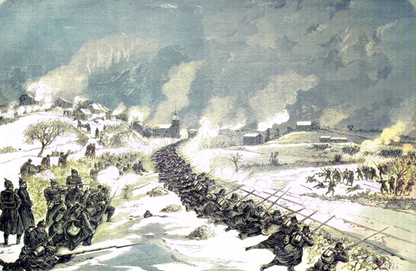 Battle Of The Railway Embankment At Bethoncourt On 16 January 1871