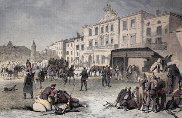 At The Marketplace And The Mairie In Pont-A-Mousson On 19 August
