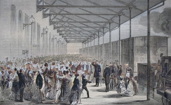 Reception Of The Crown Prince Of Prussia At The Berlin-Anhalter Station In Leipzig On July 26