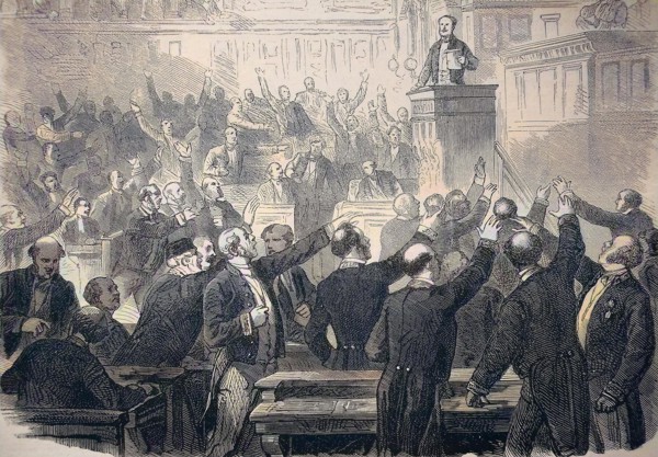 The Declaration Of War In The Senate In Paris On The 15Th Of July 1870