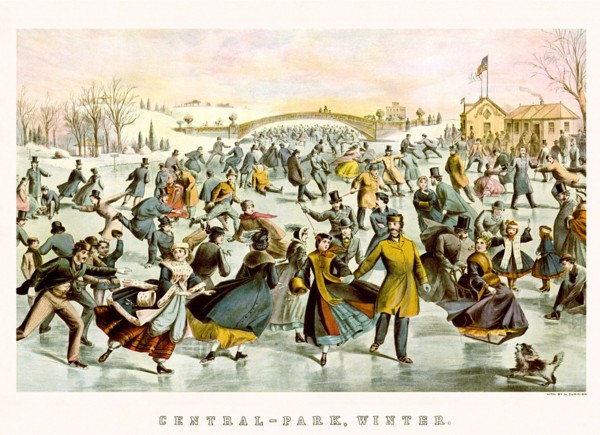 Skating in Central Park.
