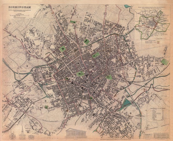 Map of Birmingham.