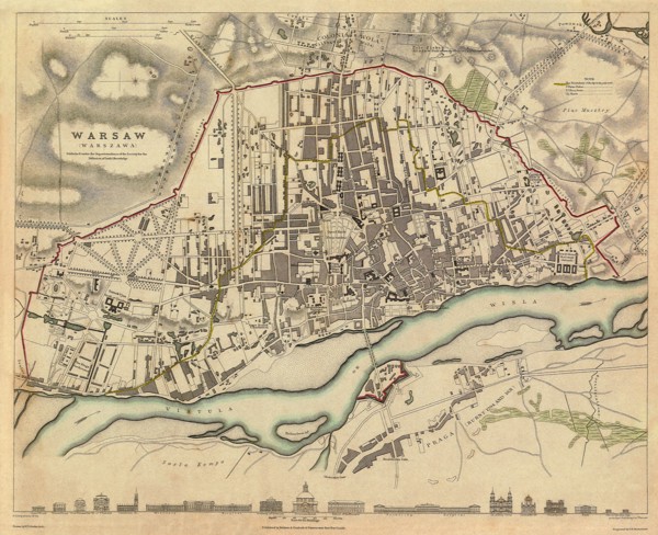 Map of Warsaw.