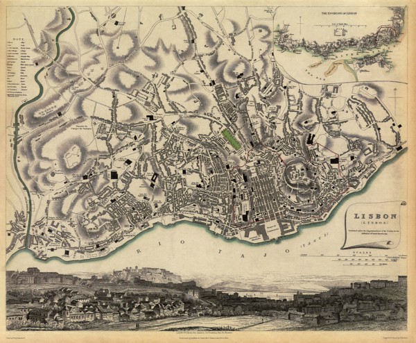 Map of Lisbon.