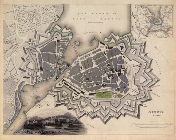 Map of Geneva.