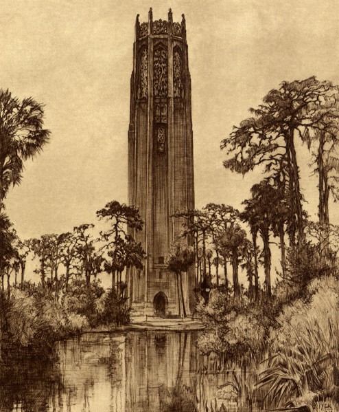 Mountain Lake Singing Tower, Florida.