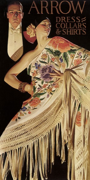 Formally Dressed Man and Woman in Floral Dress.