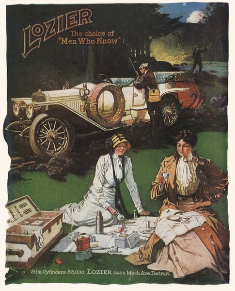 Women Picnic as Men Fish.