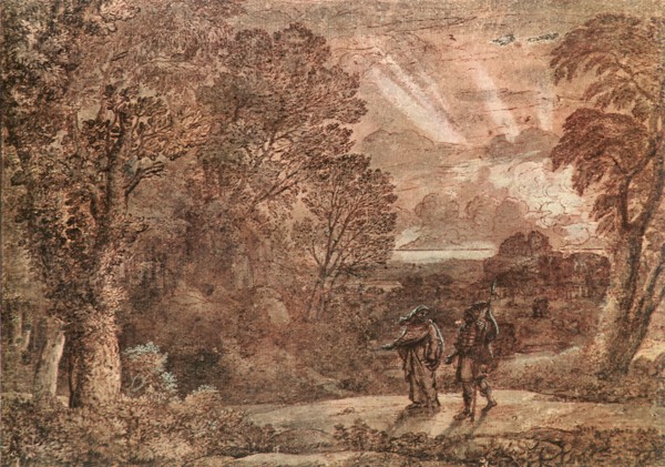 Aeneas Led by the Sibyl of Cumae Toward Lake Averne.